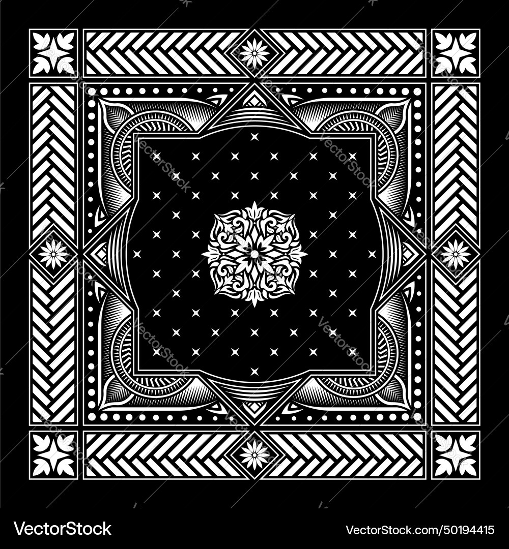 Bandana template 33 Bandana template 33 vector image