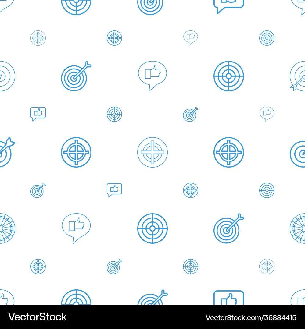 Dartboard icons pattern seamless white background Vector Image