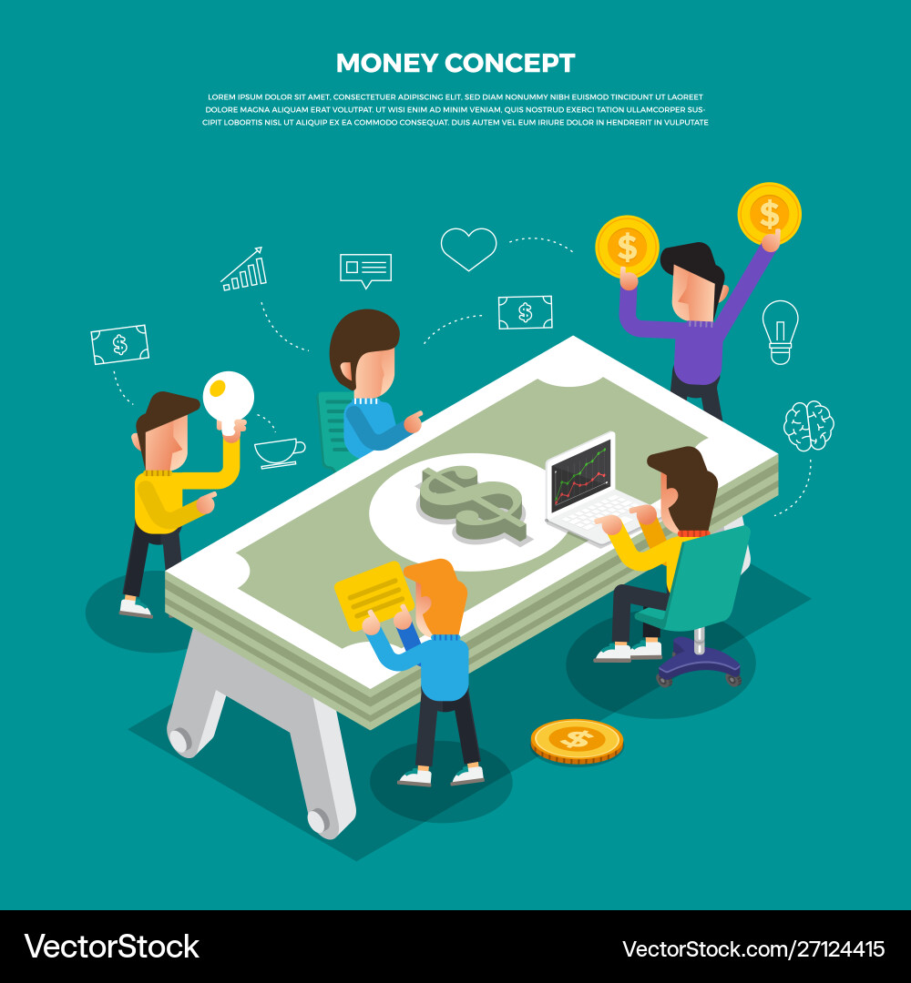Flat design concept brainstorm working on desktop Flat design concept brainstorm working on desktop vector image