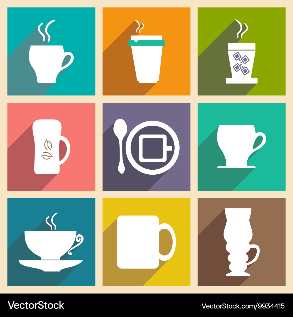 Flat with shadow concept and mobile application vector image