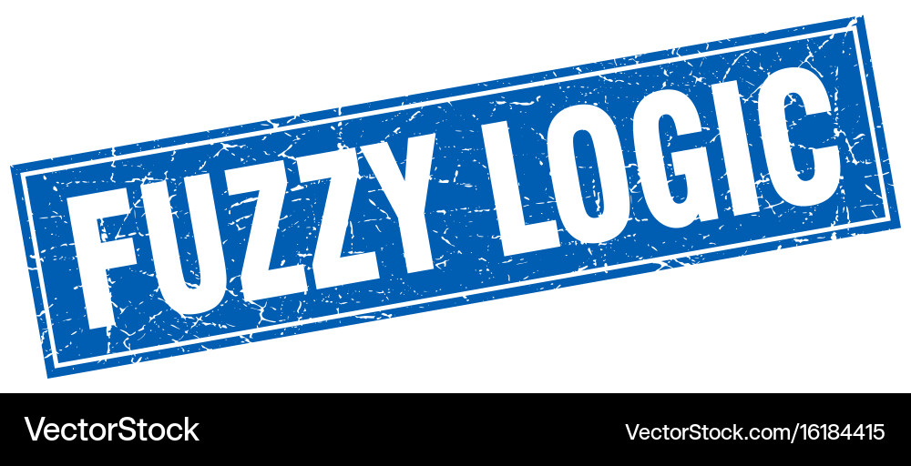 Fuzzy logic square stamp Vector Image
