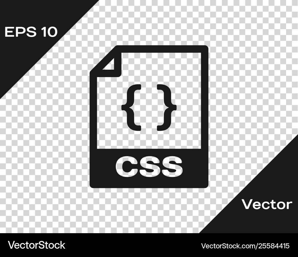 Grey css file document icon download button Grey css file document icon download button vector image