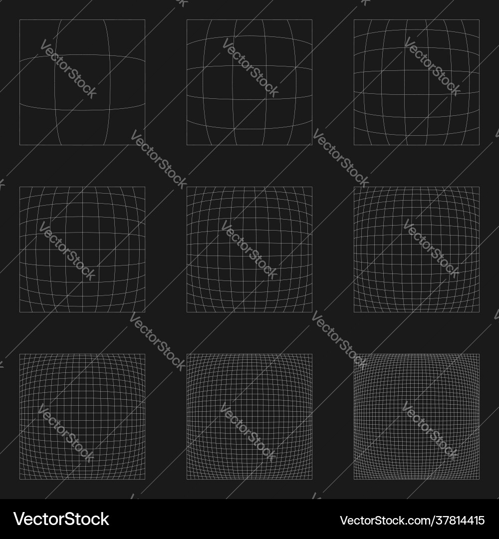 Grid mesh lattice grating with distort deform Grid mesh lattice grating with distort deform Vector Image