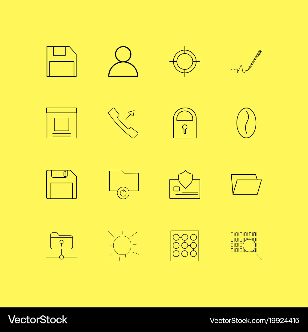 Internet technologies linear icon set simple Vector Image