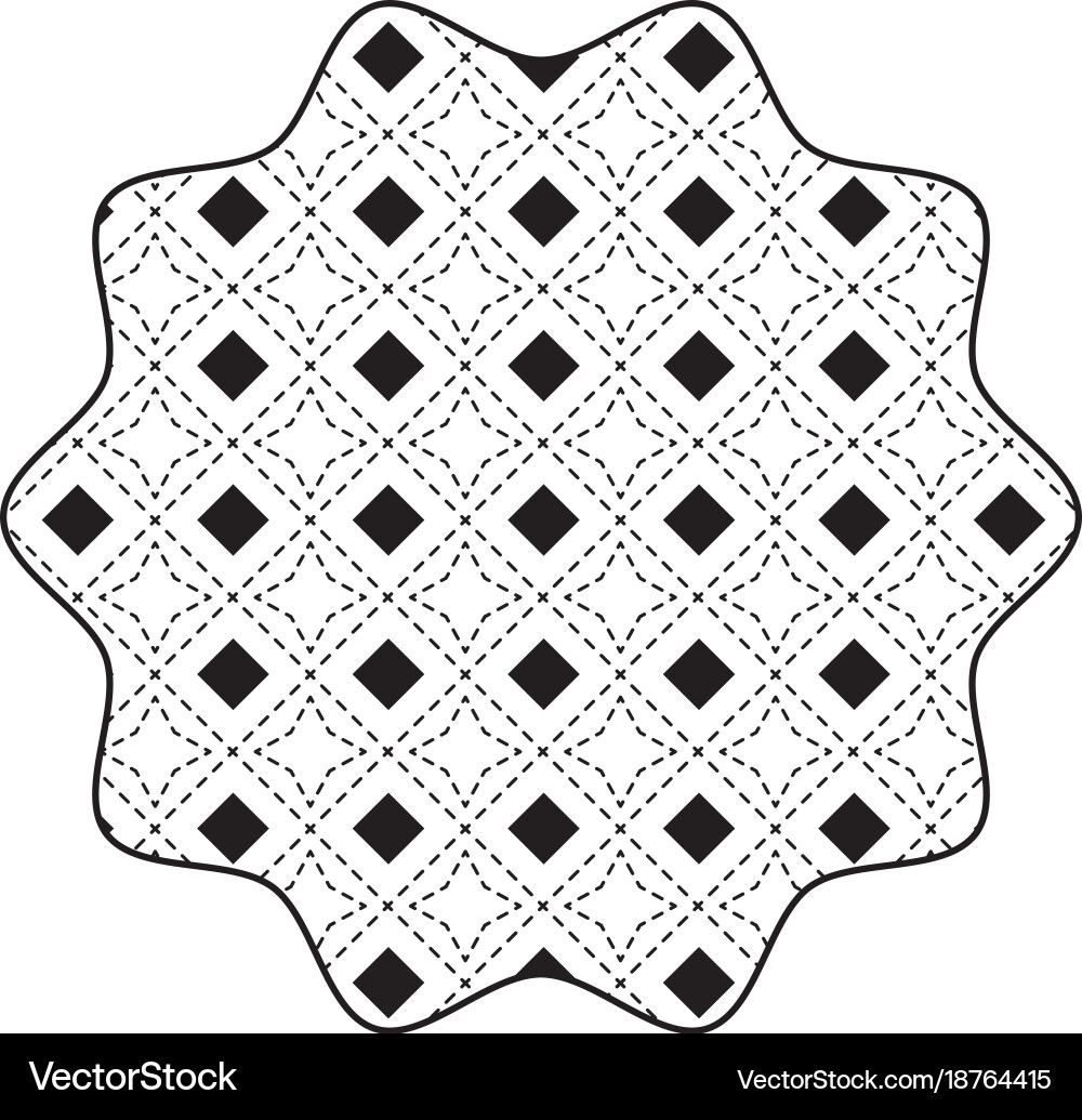 Isolated pattern seal stamp design Vector Image