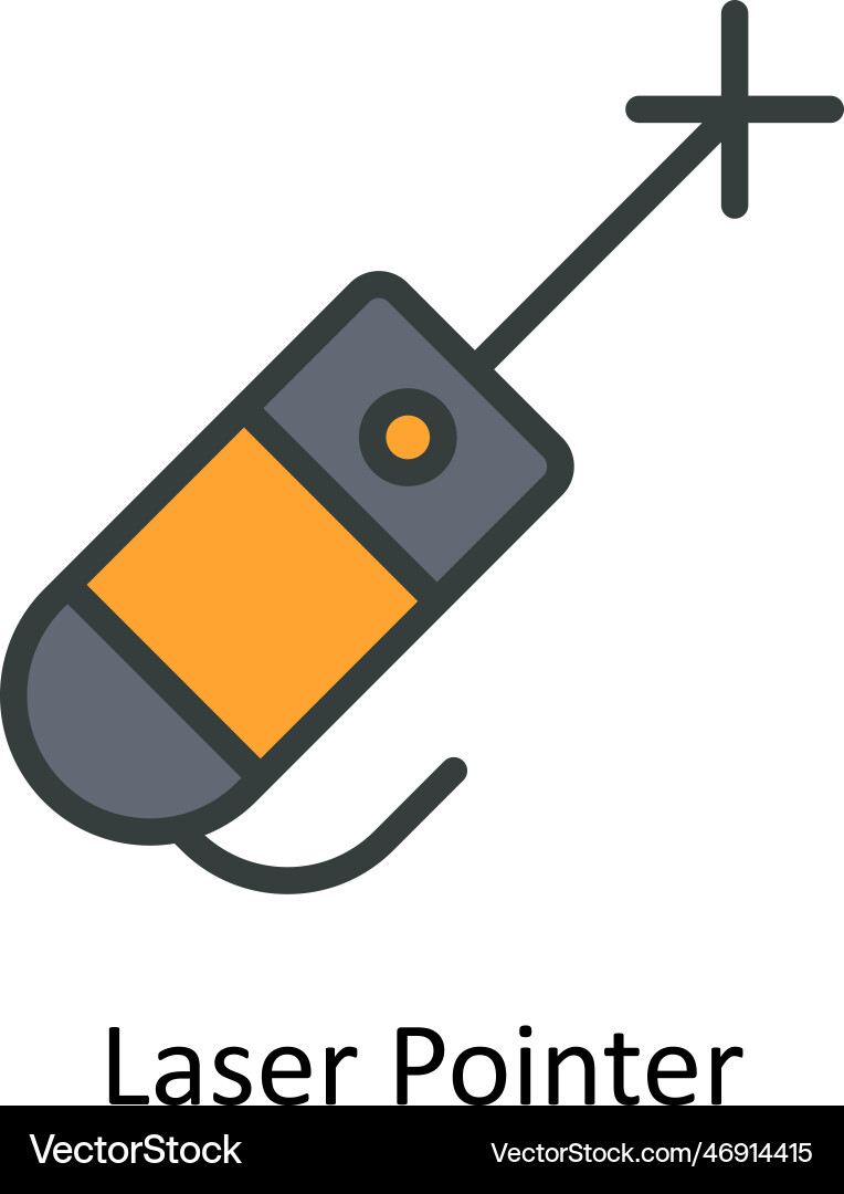 Laser pointer fill outline icons simple st vector image