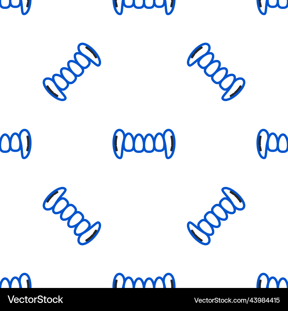 Line vampire teeth icon isolated seamless pattern Line vampire teeth icon isolated seamless pattern vector image