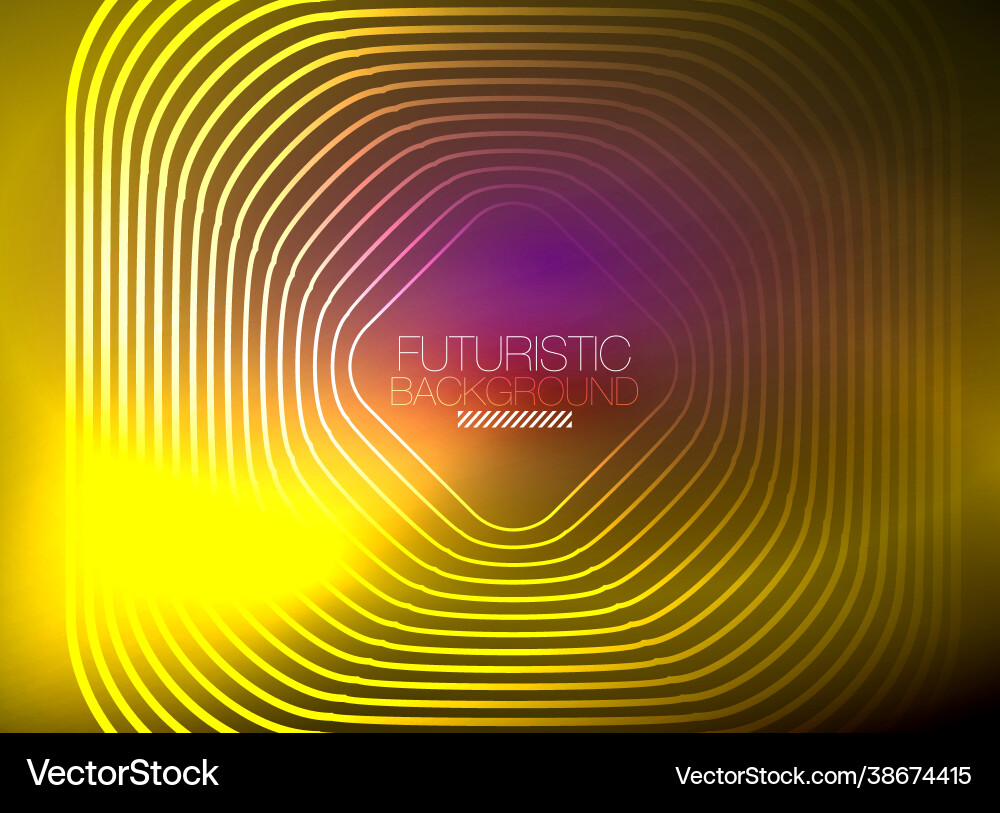 Neon color square shape lines abstract background Neon color square shape lines abstract background Vector Image