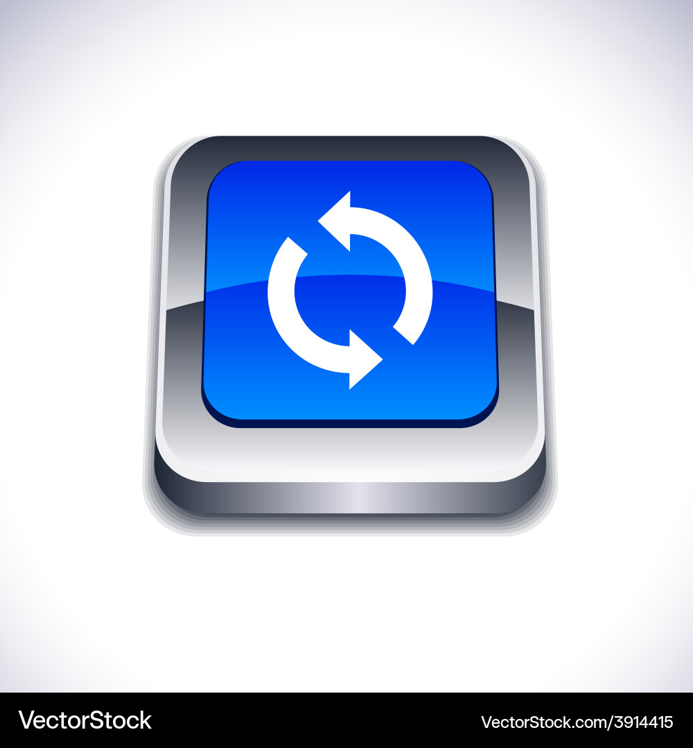 Refresh 3d button Vector Image