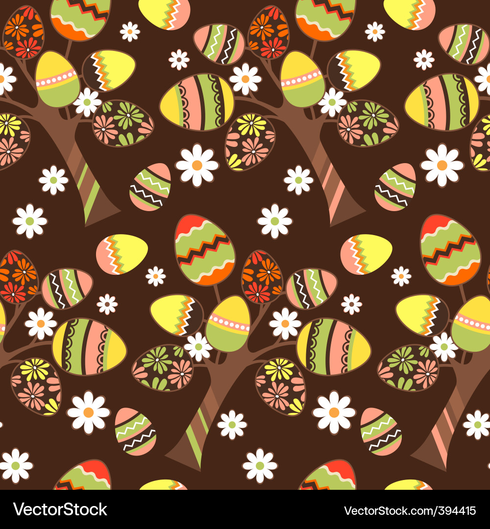 Seamless easter pattern with eggs Vector Image