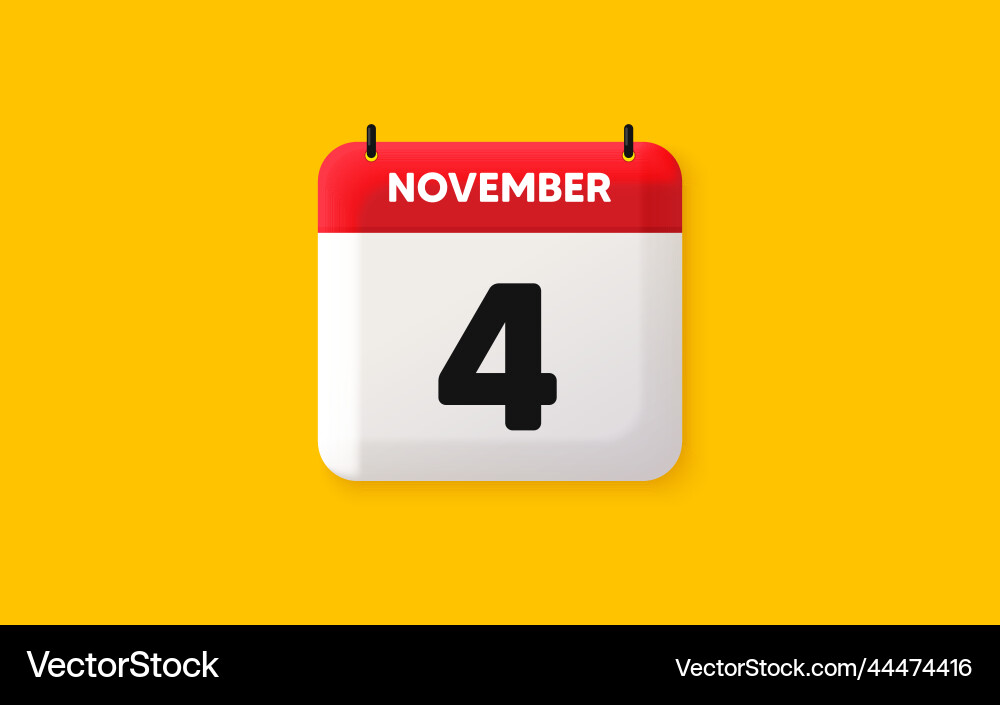 4th day of the month icon event schedule date vector image