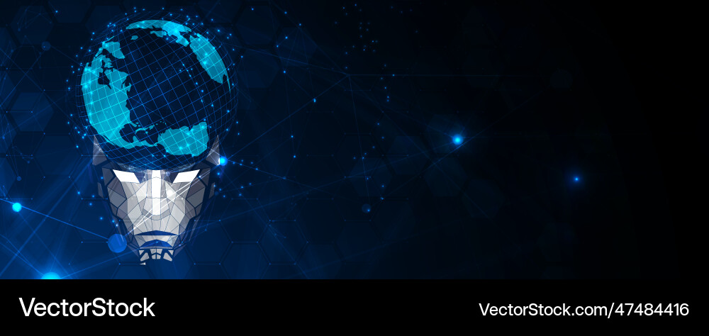 Abstract artificial intelligence cloud computing Abstract artificial intelligence cloud computing vector image