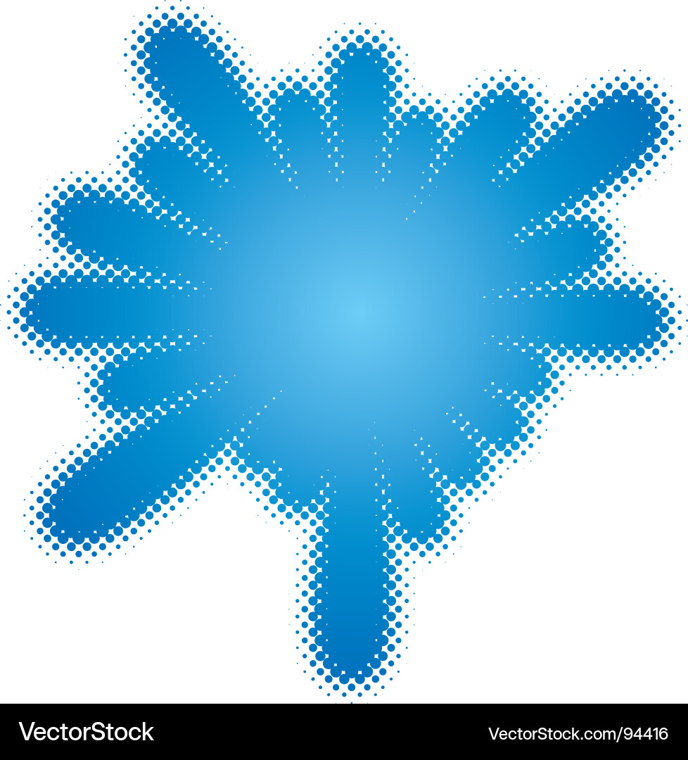 Abstract Blue Halftone Splash Vector Image