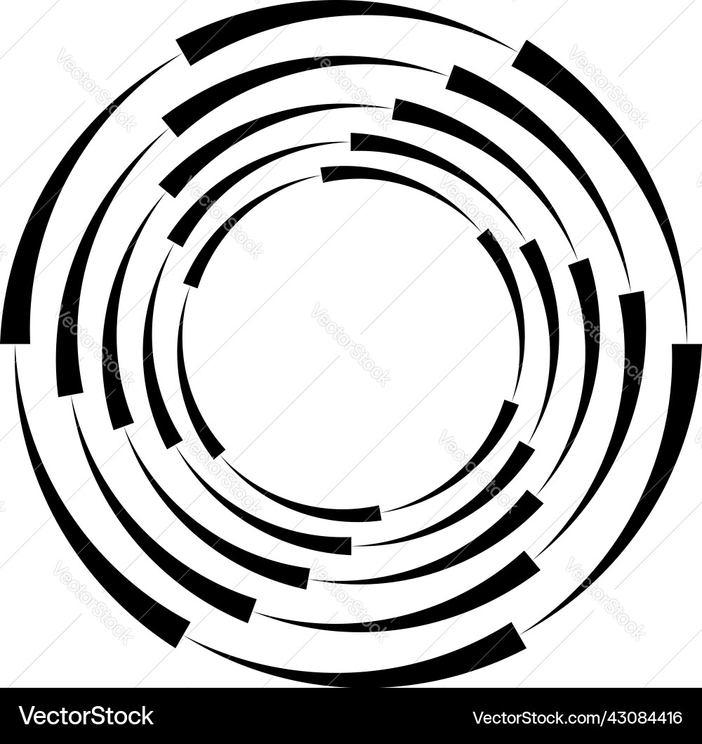 Abstract circle ring geometric shape element Vector Image