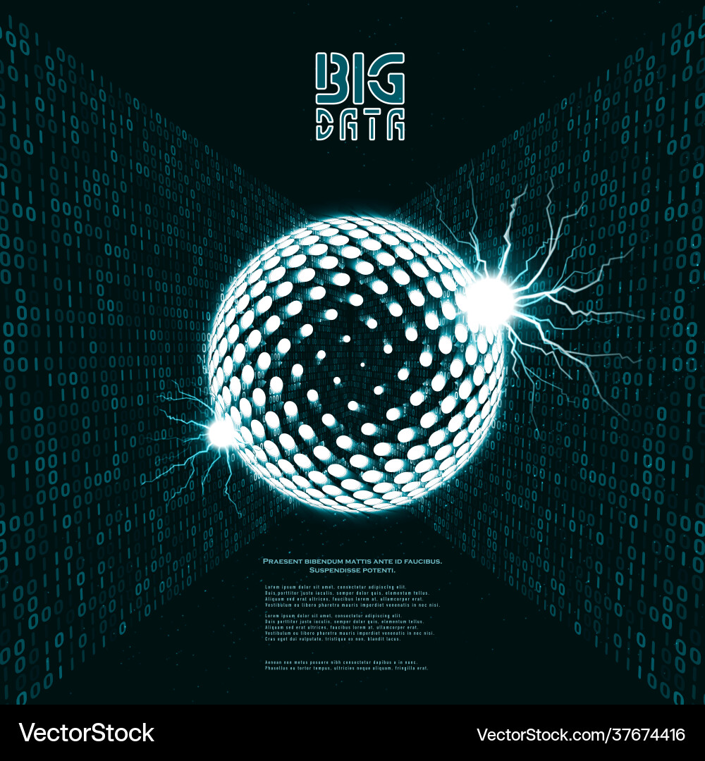 Abstract data transmission visualization Abstract data transmission visualization vector image