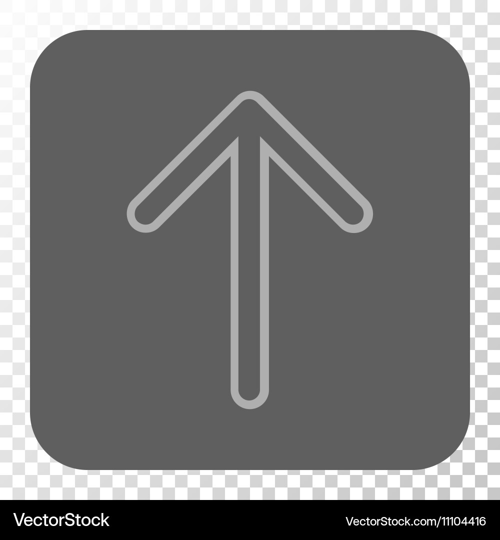Arrow up rounded square button vector image