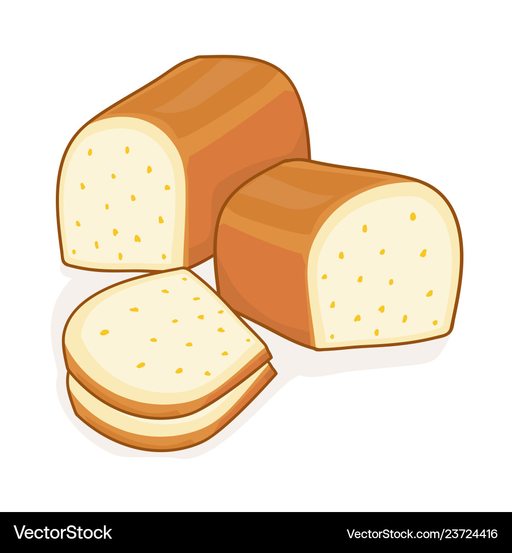 Bread loaf isolated Royalty Free Vector Image - VectorStock