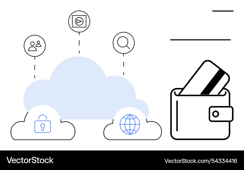 Cloud technology integrating data management Cloud technology integrating data management vector image