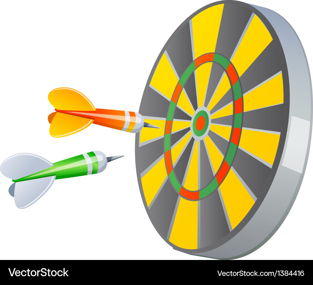 Dartboard with Target Vector Image