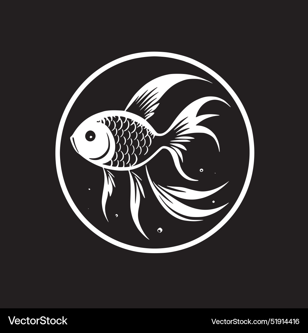 Goldfish - minimalist and simple silhouette Vector Image