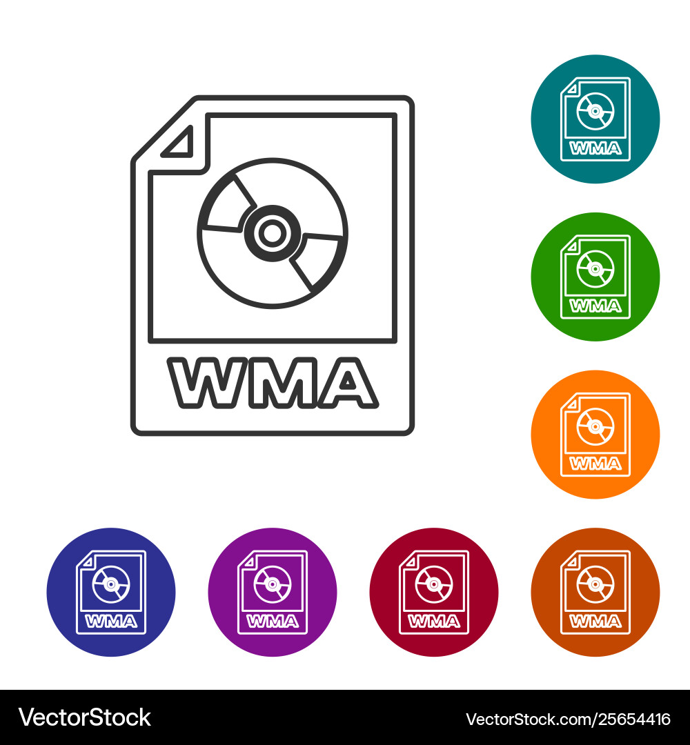 Grey wma file document icon download button Grey wma file document icon download button vector image