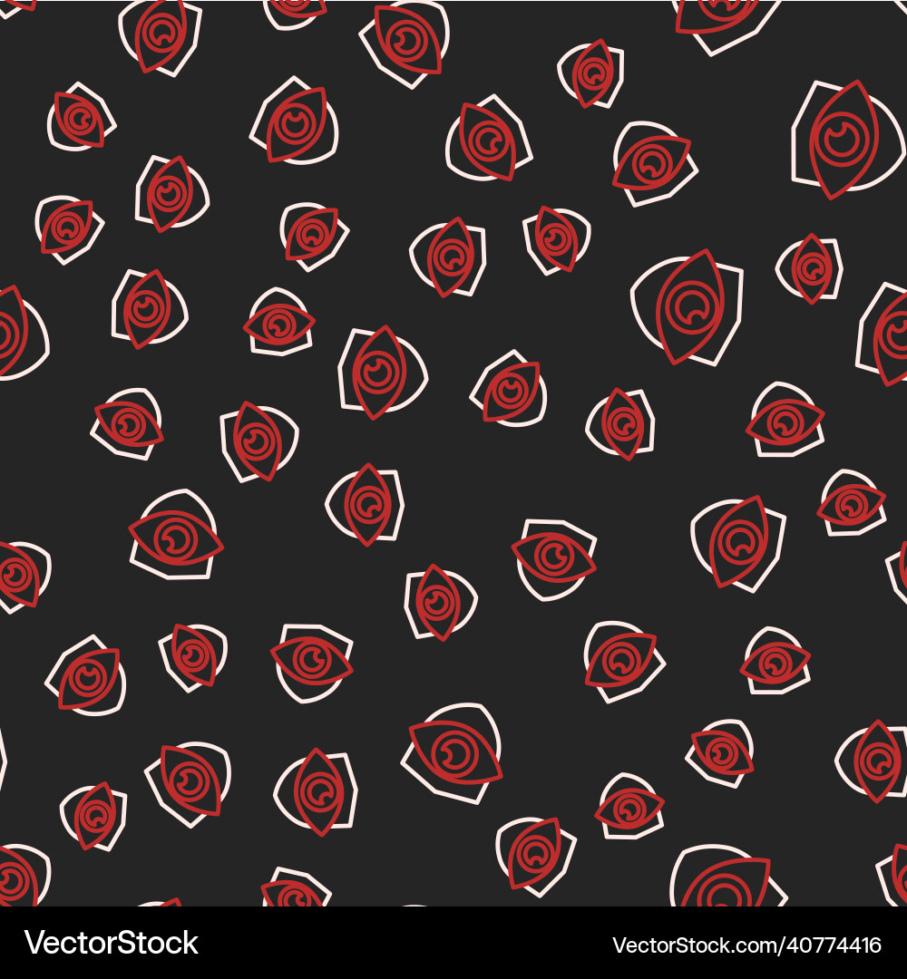 Line shield and eye icon isolated seamless pattern Line shield and eye icon isolated seamless pattern vector image