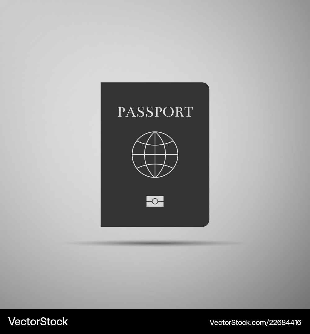 Passport with biometric data icon isolated Passport with biometric data icon isolated vector image