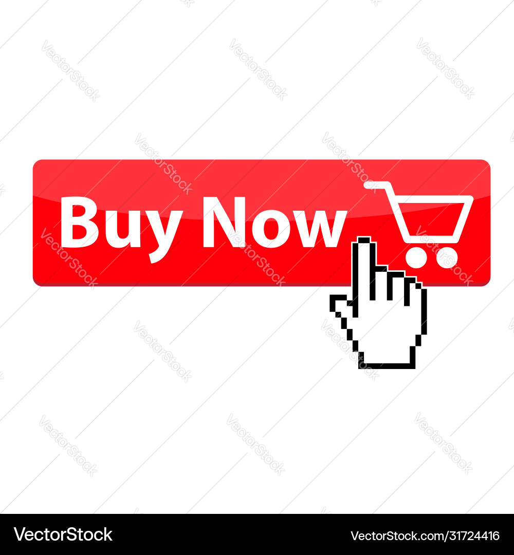 Red Buy Now Button Website Element vector image