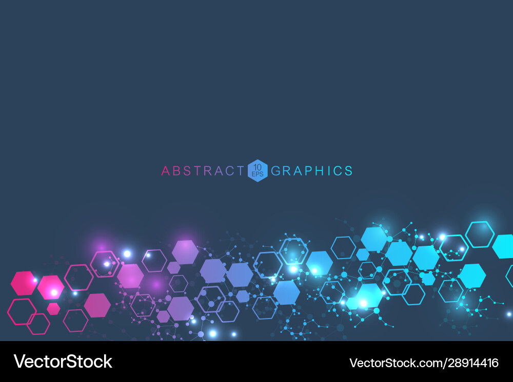 Science network pattern connecting lines and dots Vector Image