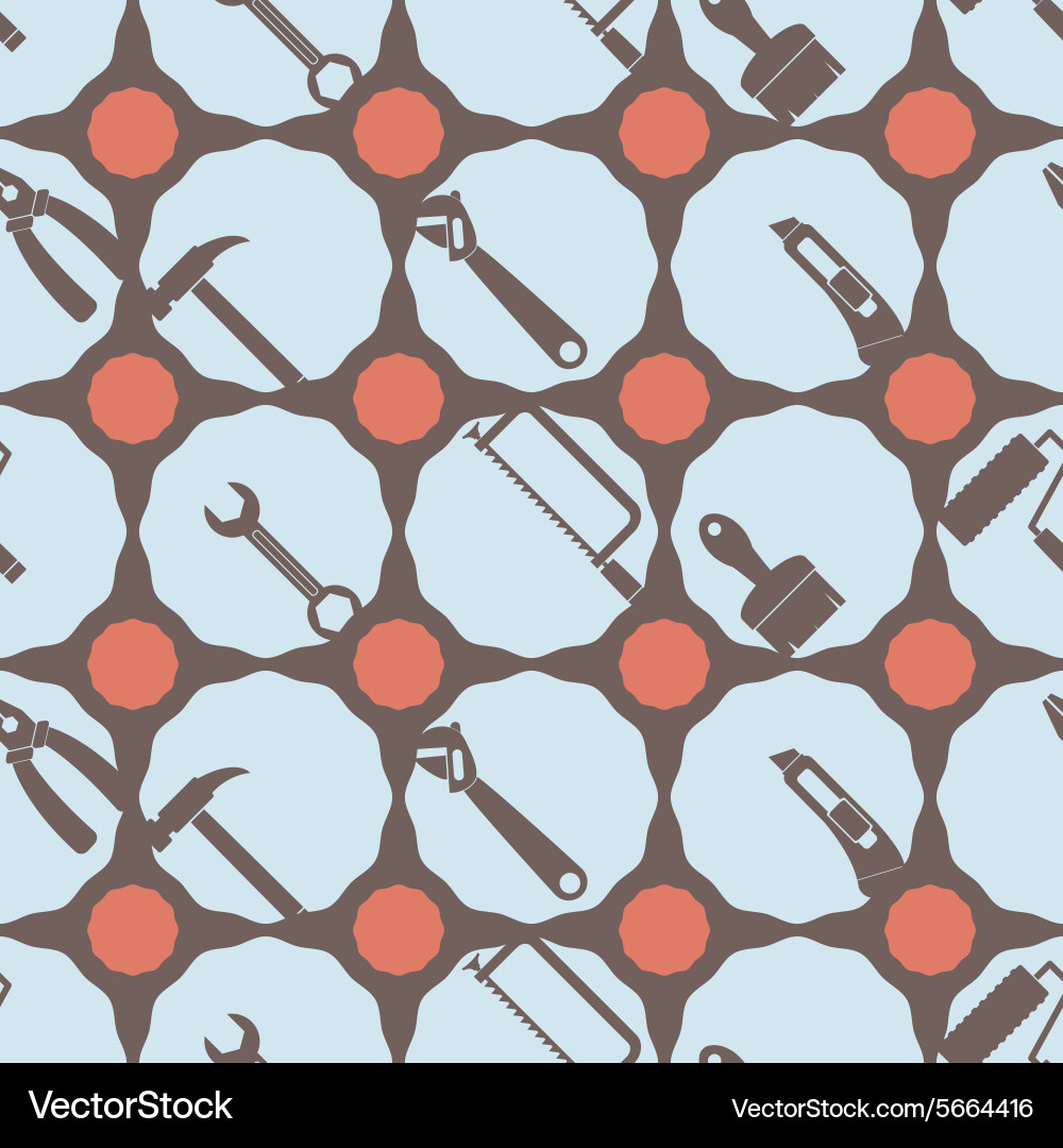 Seamless abstract background with handling tools vector image