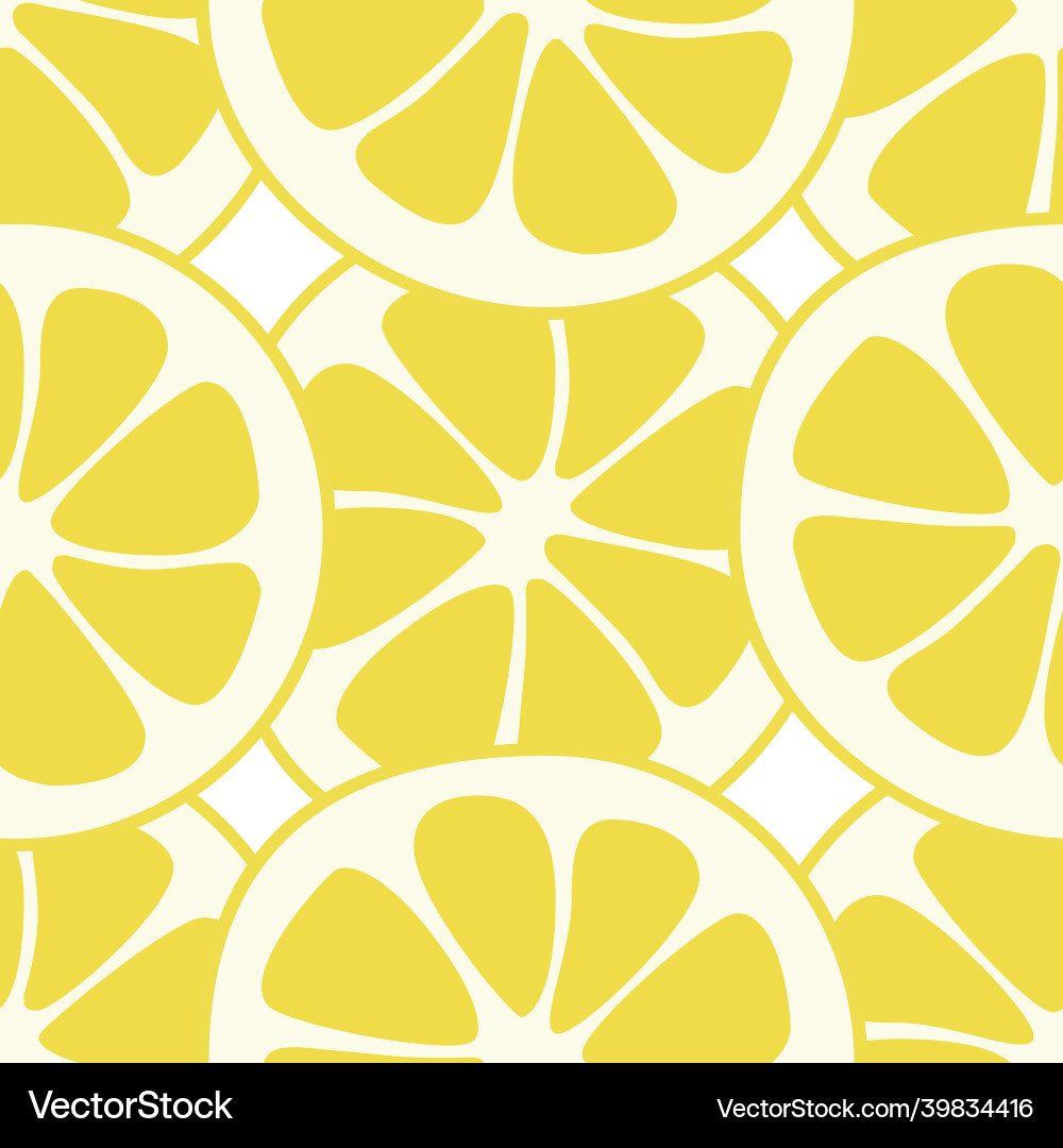 Seamless lemon slices pattern Seamless lemon slices pattern vector image