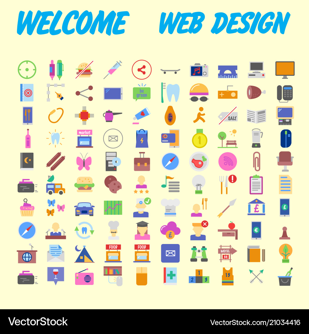 Set line icons in flat design with elements Set line icons in flat design with elements vector image