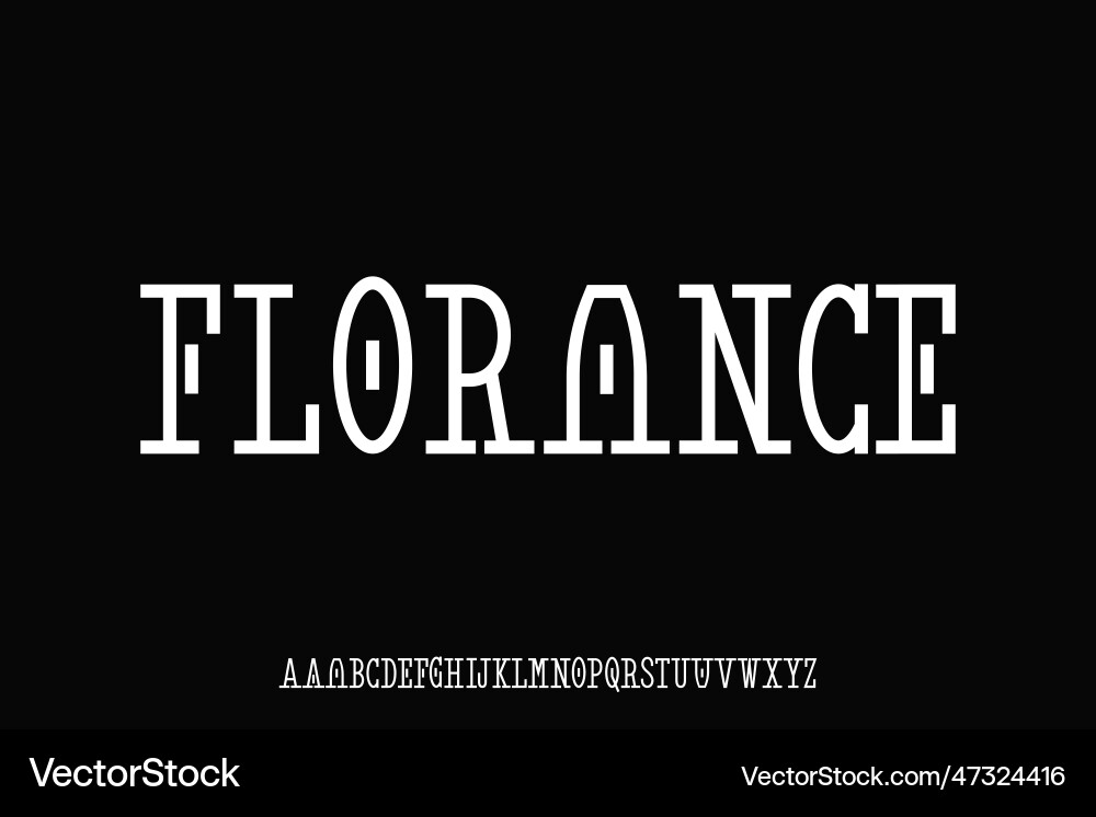 Unique beautiful display font design suitable Unique beautiful display font design suitable vector image