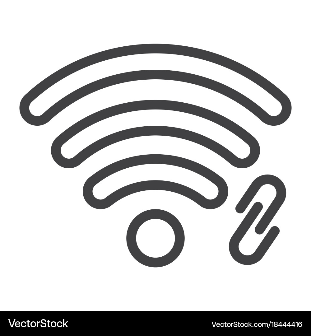 Wifi hotspot line icon web and mobile Vector Image