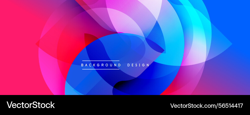 Abstract colorful design overlapping shapes Vector Image