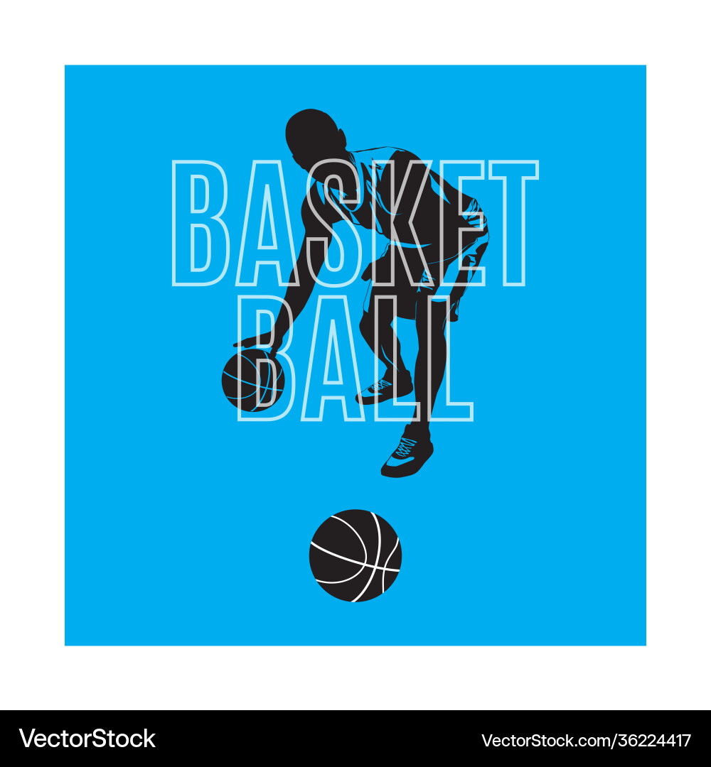 Basketball sport game emblem label print t vector image