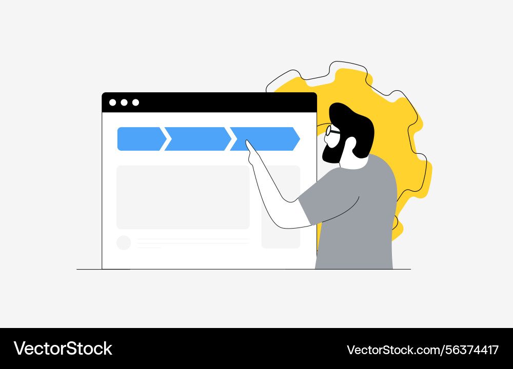 Breadcrumbs navigation concept for seo and ux Vector Image
