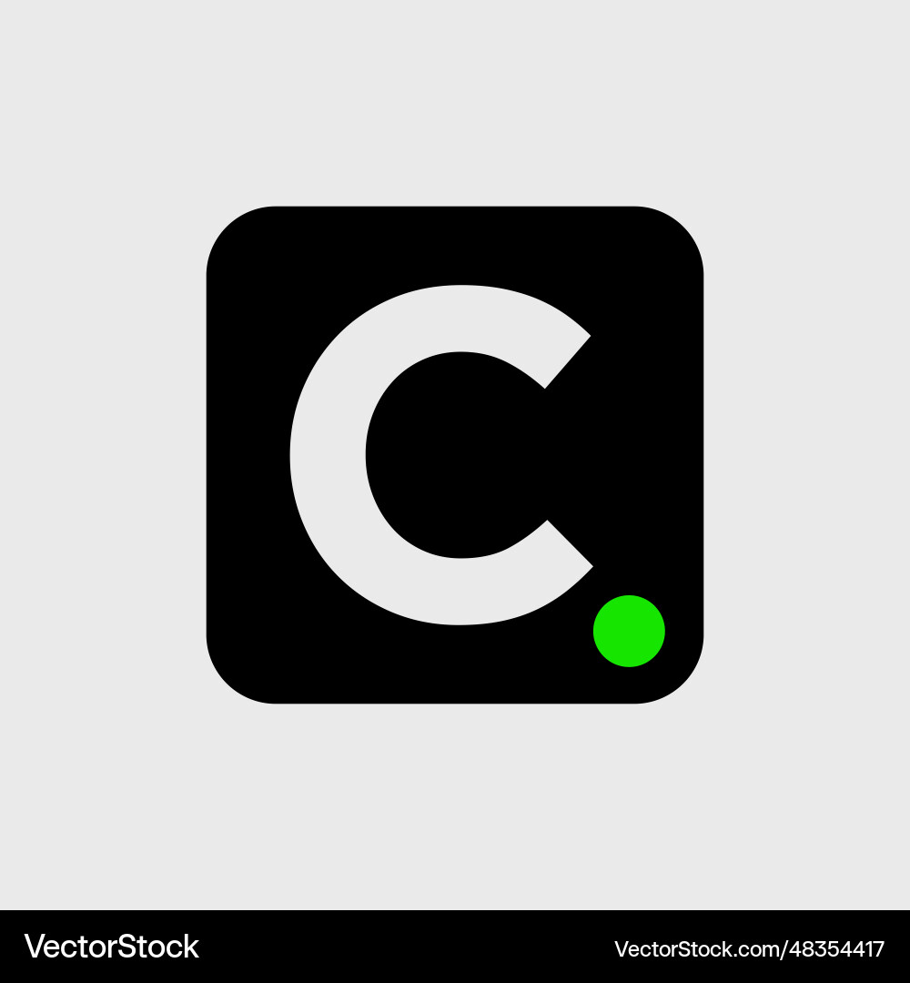 C dot company name initial letter monogram C dot company name initial letter monogram vector image