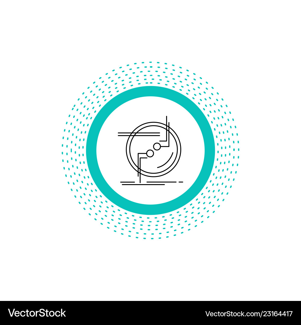 Chain connect connection link wire line icon Vector Image