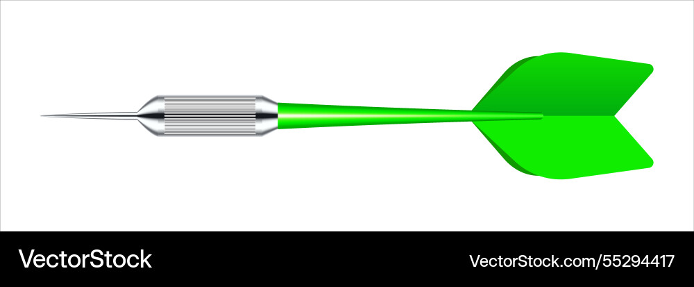 Dart arrow with metal tip and shadow Dart arrow with metal tip and shadow vector image