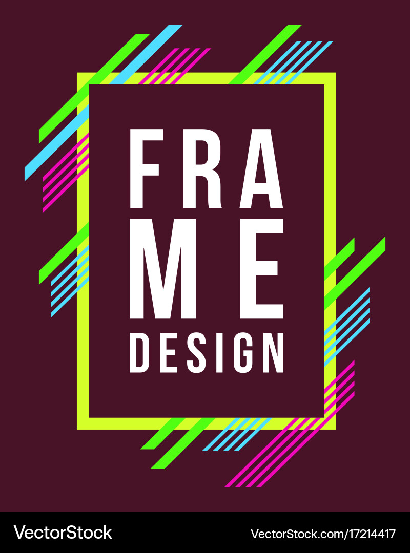 Dynamic Frame Art - Retro Style Vector Image
