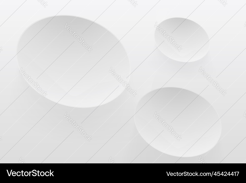 Ein weißer Kreis mit Schatten an der Wand Ein weißer Kreis mit Schatten an der Wand Vektorbild