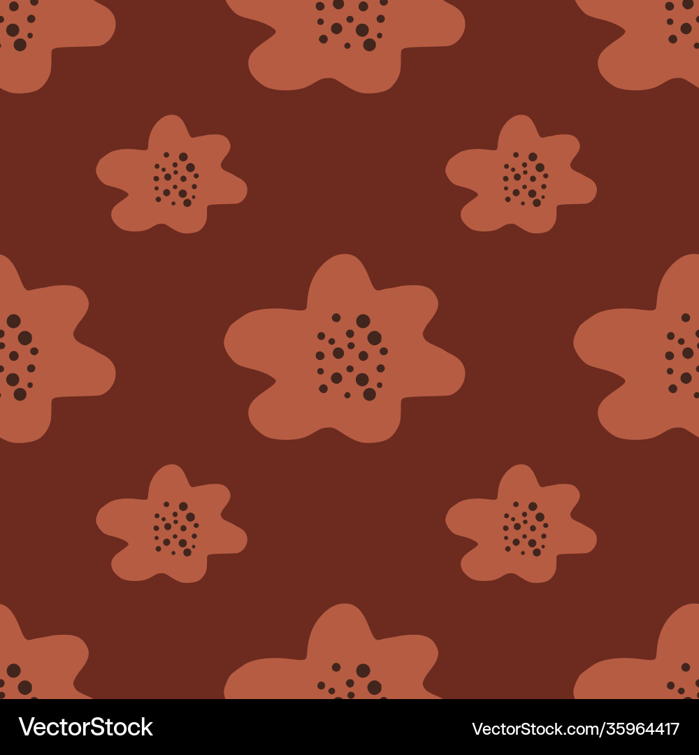 Flora seamless botanic pattern with simple Flora seamless botanic pattern with simple vector image