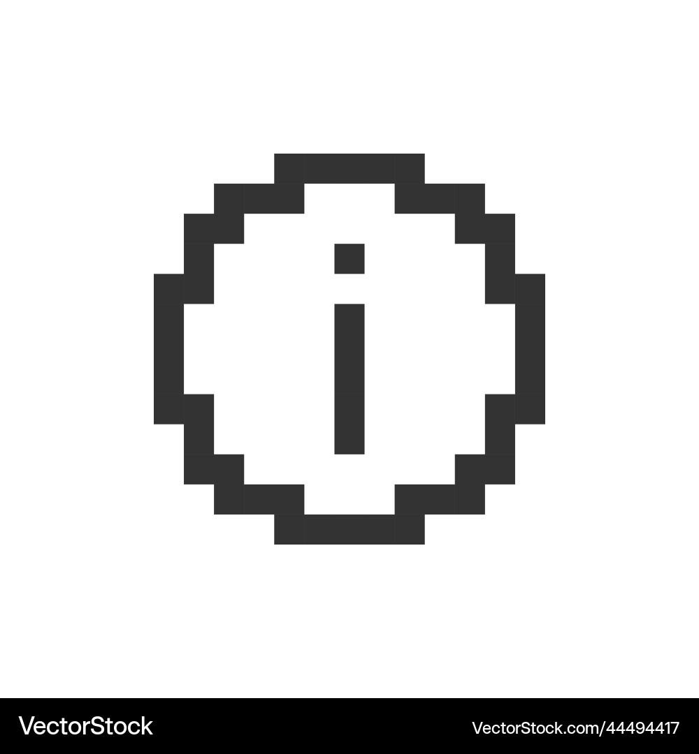 Info pixelated ui icon Info pixelated ui icon vector image