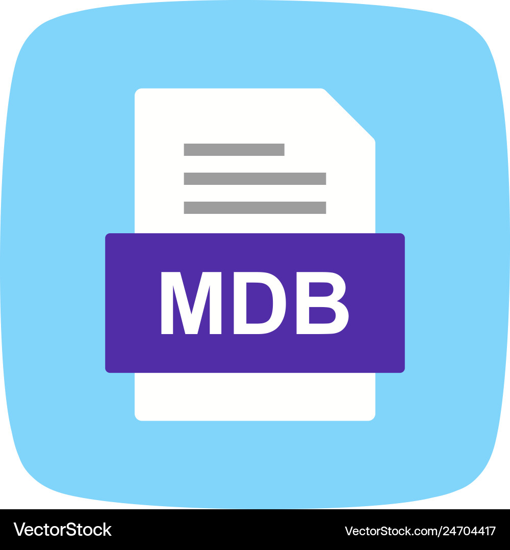 Mdb file document icon Vector Image
