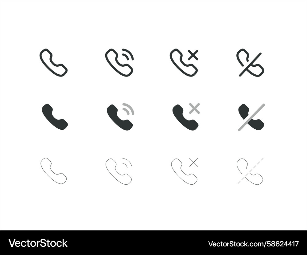 Minimalist call icon with simple flat design Vector Image
