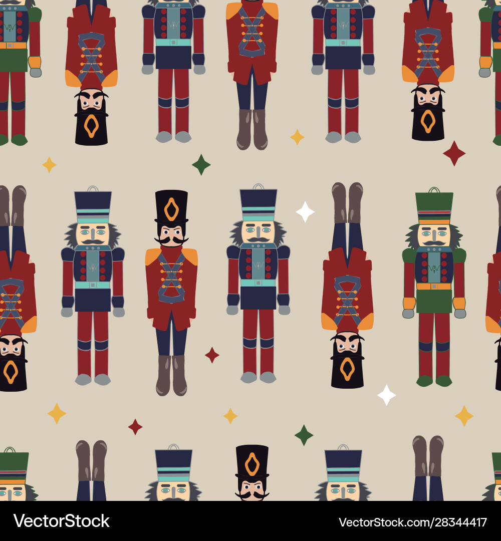 Nutcracker Seamless Pattern vector image
