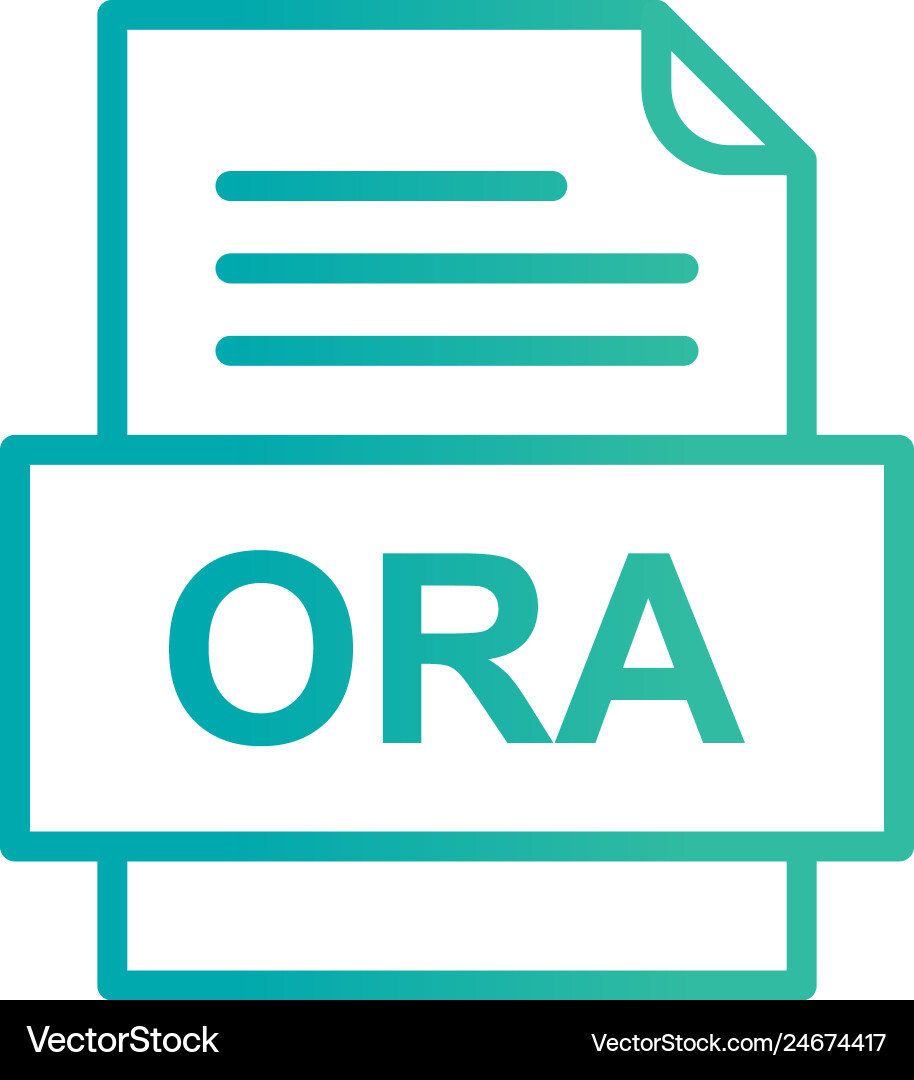 Ora file document icon Vector Image