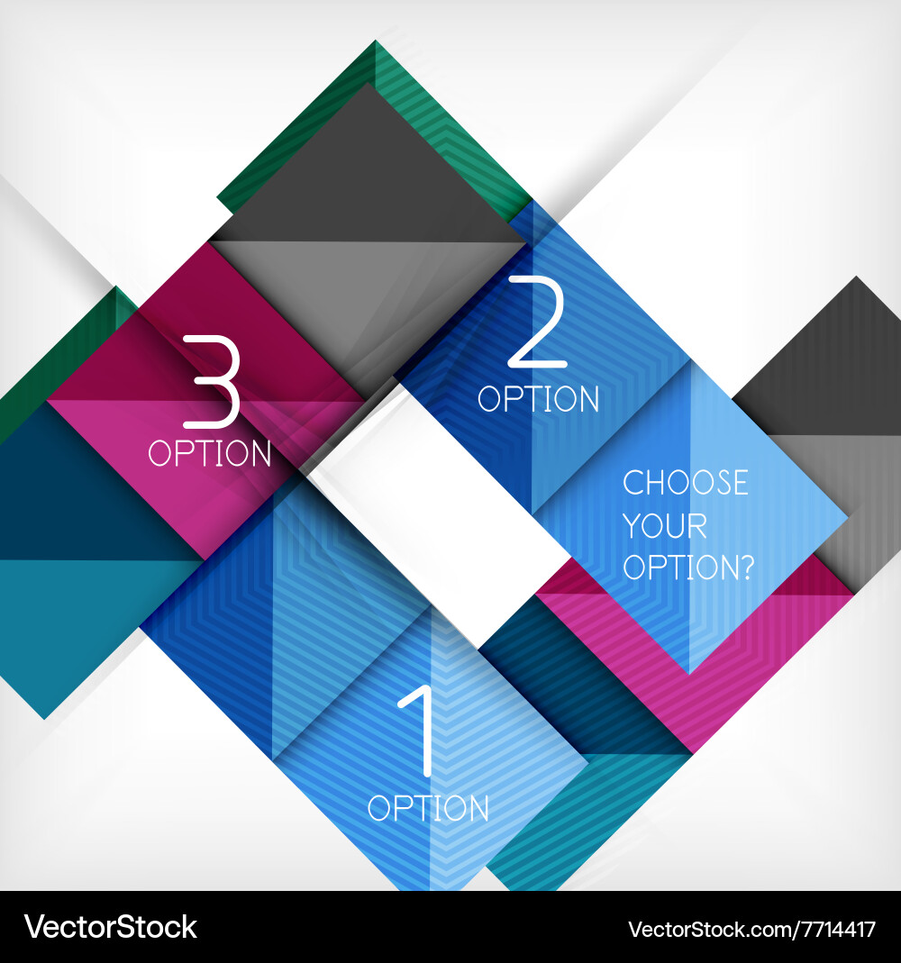 Paper style design templates square abstract vector image
