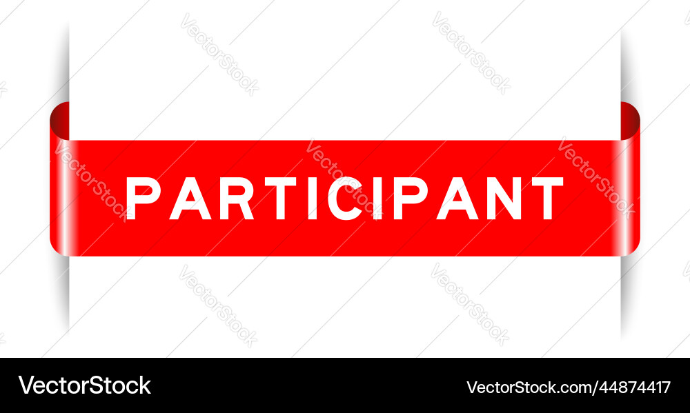 Red color inserted label banner with word Red color inserted label banner with word vector image